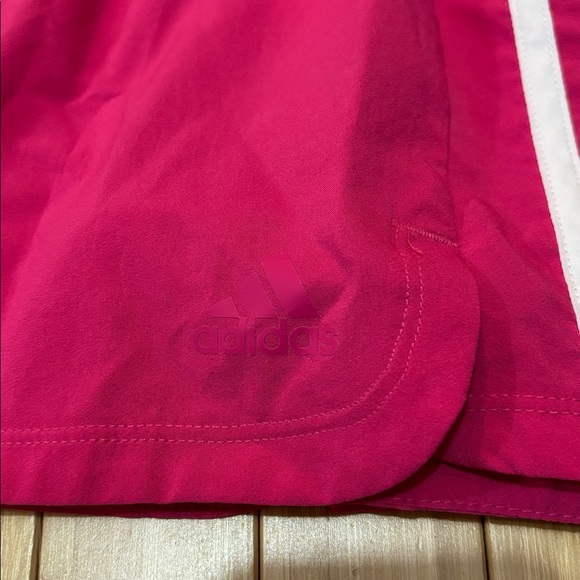 Adidas size S shorts. Pink with white trim. - Picture 2 of 7